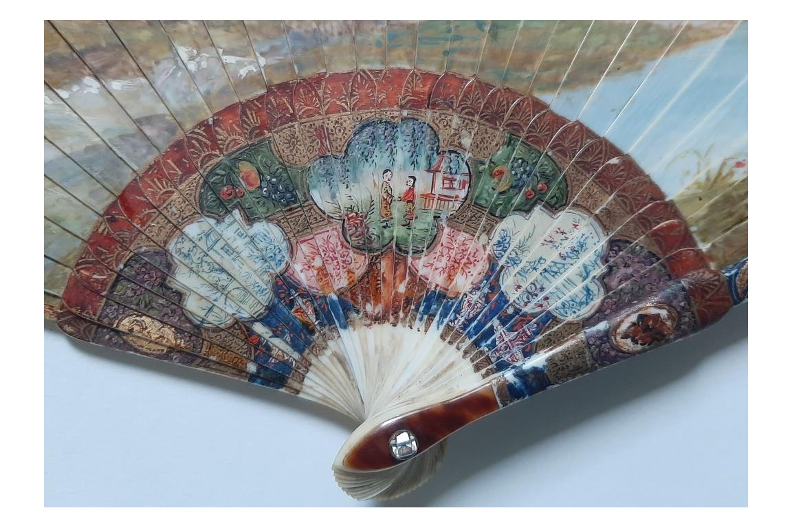 The gallantry of both sexes,  19th-century pastiche fan