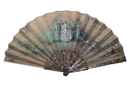 Lovers, fan by Méry, circa 1900