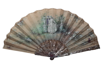 Lovers, fan by Méry, circa 1900