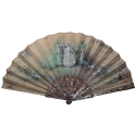 Lovers, fan by Mery, circa 1900