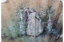 Les amoureux, éventail de Méry vers 1900