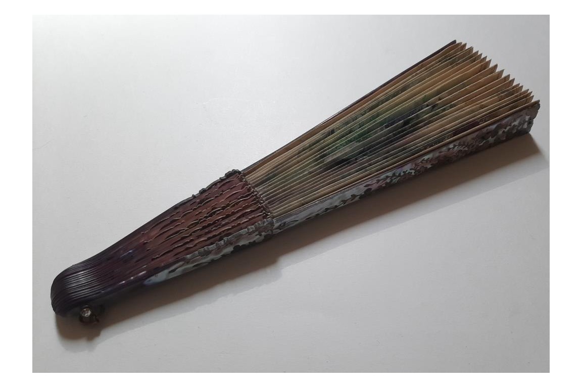 Lovers, fan by Méry, circa 1900