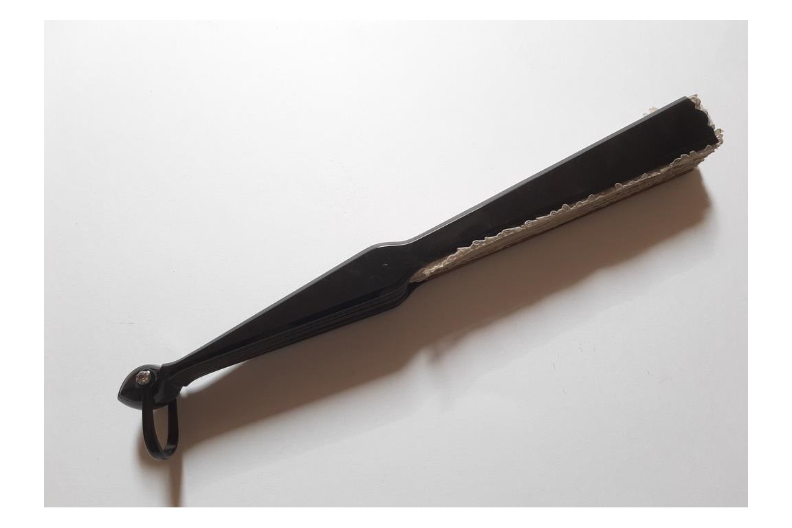 Beauty  with carnations,  Second Empire period fan