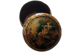 La surprise d'amour, boîte en bergamote d'après Fragonard. Fin XVIIIème siècle