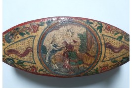 Woman at her toilette, arte povera box, 18th century