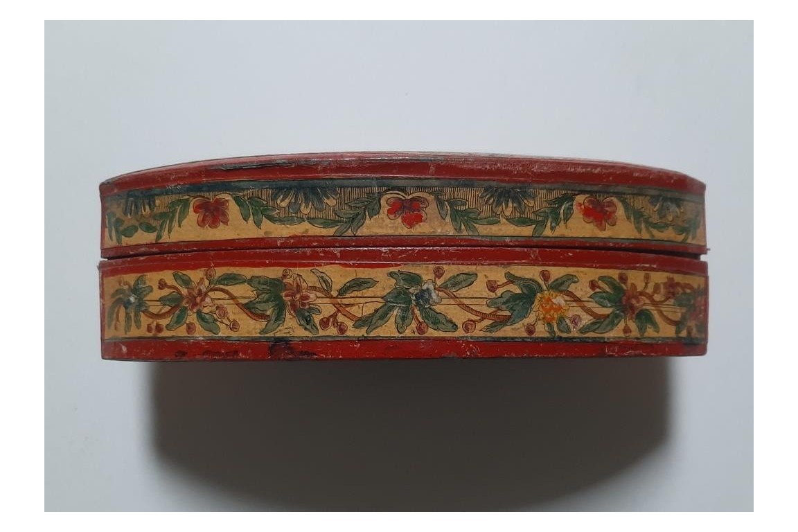 Woman at her toilette, arte povera box, 18th century