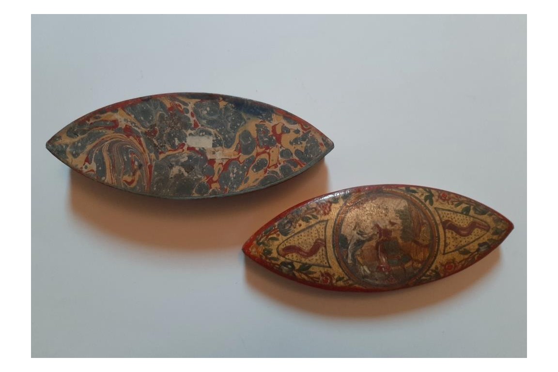 Femme à sa toilette, boîte en arte povera, XVIIIeme siècle