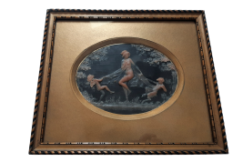 Nudité d'une nymphe. Cire de Joe Descomps, période art nouveau