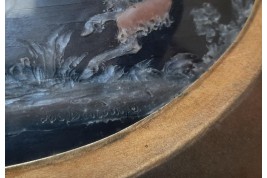 Nude nymph. Wax by Joe Descomps, Art Nouveau period