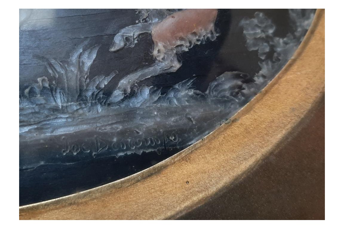 Nudité d'une nymphe. Cire de Joe Descomps, période art nouveau