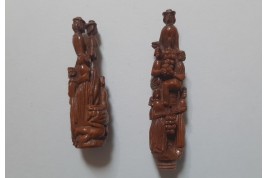 Wedding needle cases, folk art early 19th century