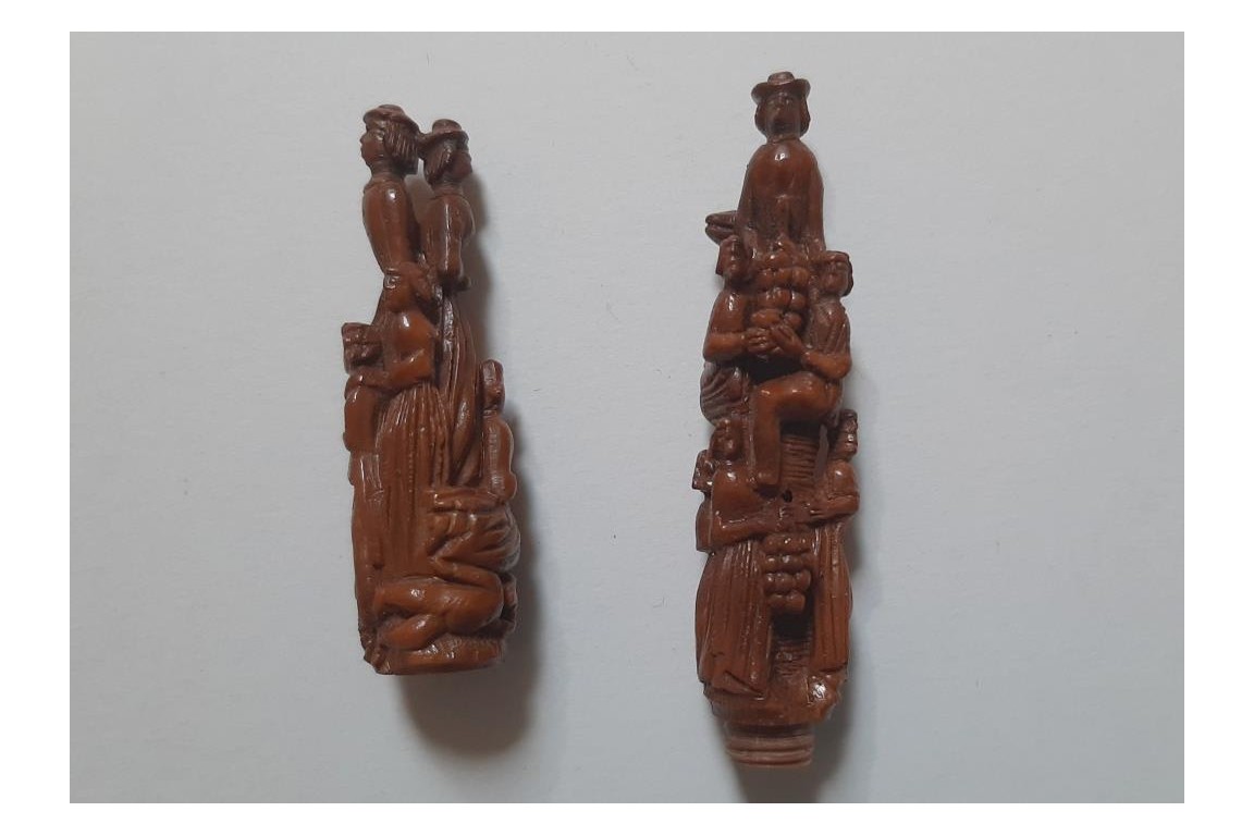 Wedding needle cases, folk art early 19th century