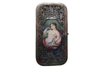 Courtisane aux perles, étui à cigares vers 1850-70