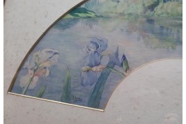Rêverie de femme, projet d'éventail de Meunié, Belle Époque