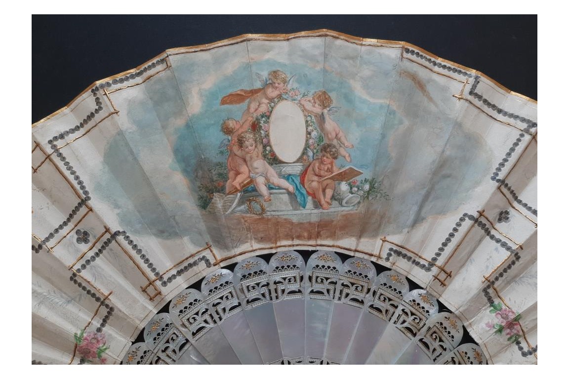 Pour une future mariée, éventail vers 1870