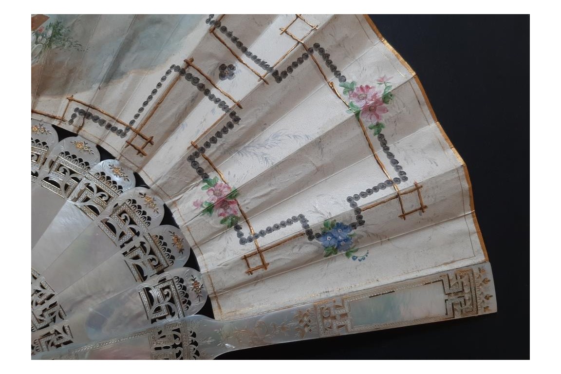 Pour une future mariée, éventail vers 1870