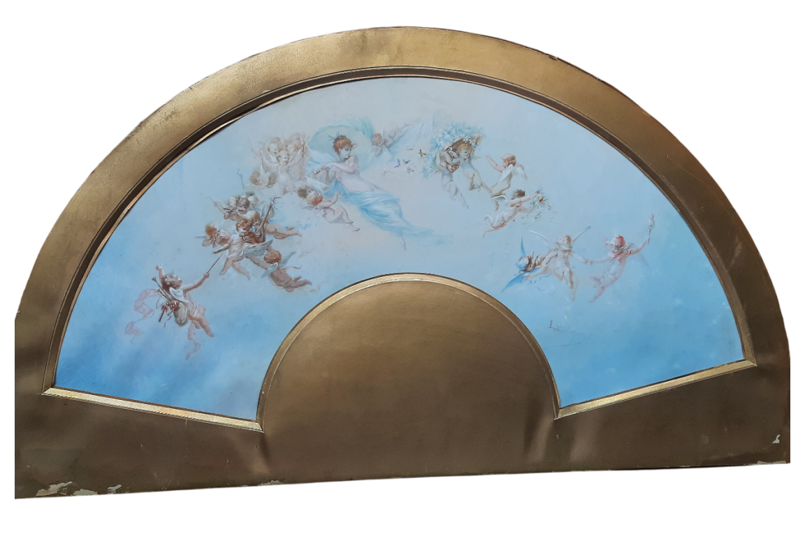 Nymph of the Lovers, fan leaf, Belle Époque period