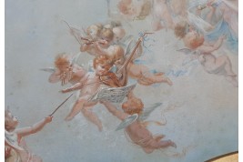 Nymph of the Lovers, fan leaf, Belle Époque period