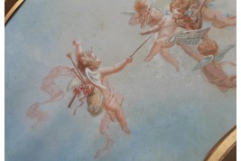 Nymph of the Lovers, fan leaf, Belle Époque period