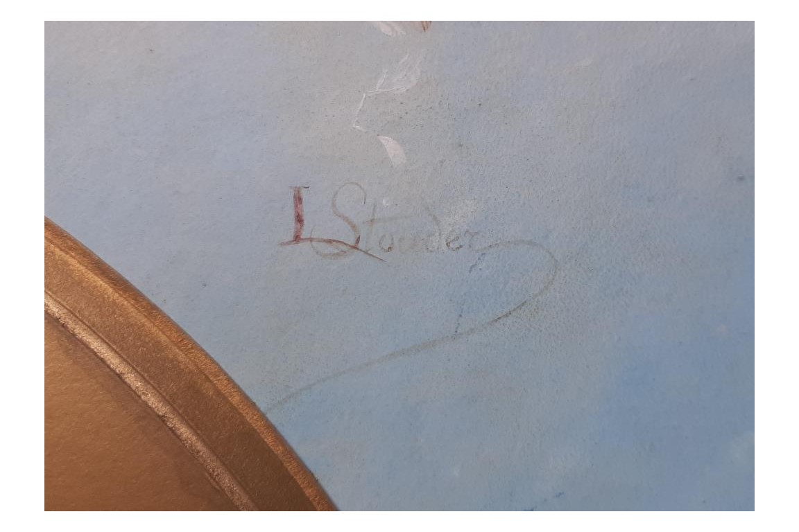 Nymph of the Lovers, fan leaf, Belle Époque period