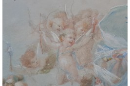 Nymph of the Lovers, fan leaf, Belle Époque period