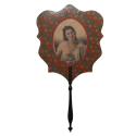 Portrait of a Beauty, fixed fan circa 1860