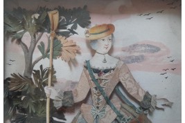 Woman and man, dressed silhouettes, 18th century