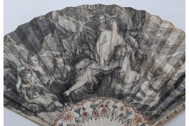 Triumph of Galatea after Coypel, fan circa 1730
