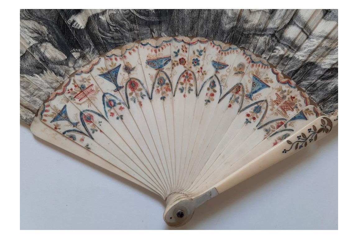 Triumph of Galatea after Coypel, fan circa 1730