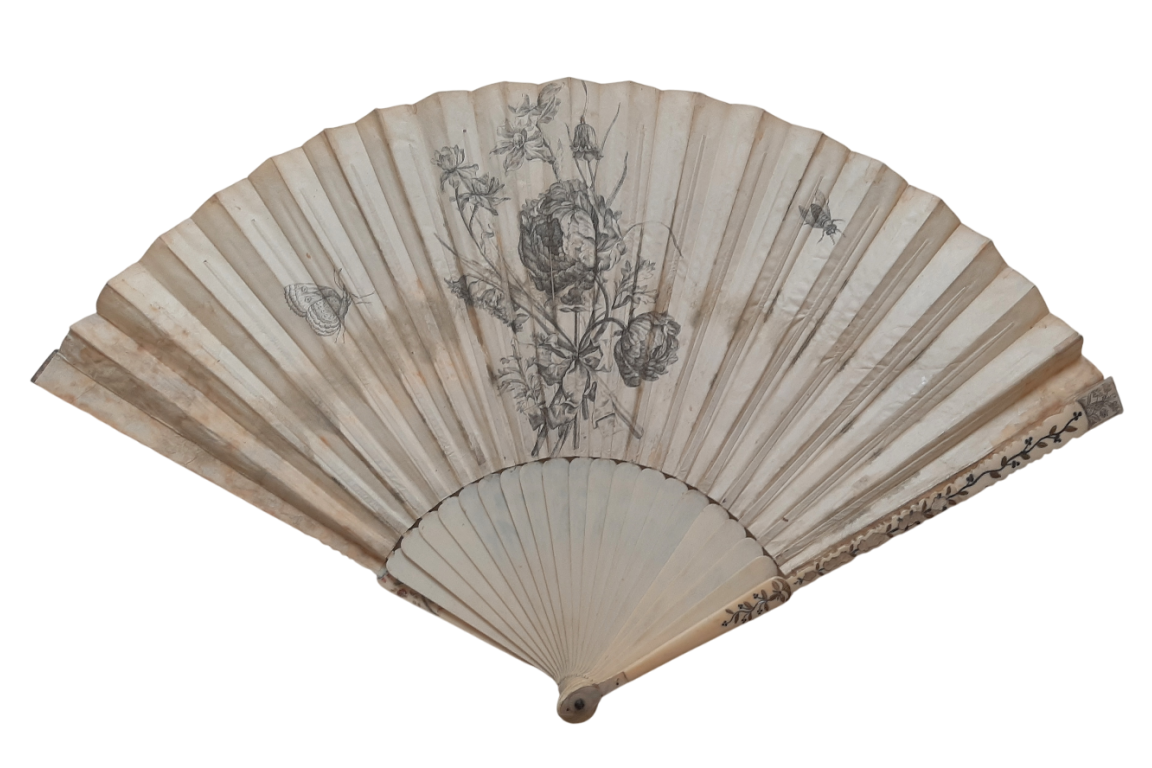 Triumph of Galatea after Coypel, fan circa 1730