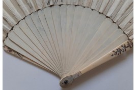 Triumph of Galatea after Coypel, fan circa 1730