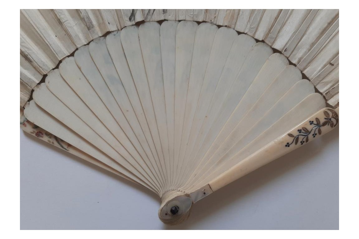 Triumph of Galatea after Coypel, fan circa 1730
