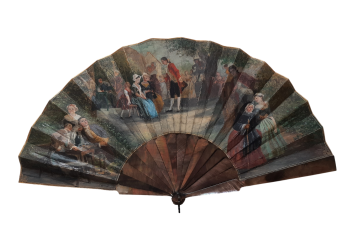 Invitation to dance,  fan by Leroy ? late 19th century