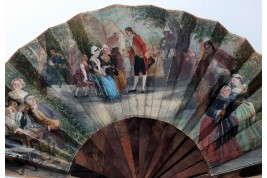 Invitation to dance,  fan by Leroy ? late 19th century