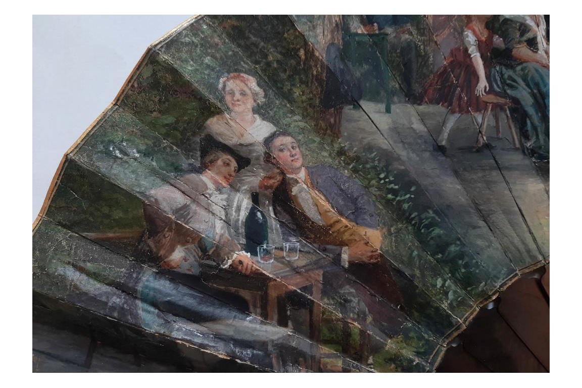 Invitation to dance,  fan by Leroy ? late 19th century