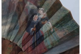 Invitation to dance,  fan by Leroy ? late 19th century