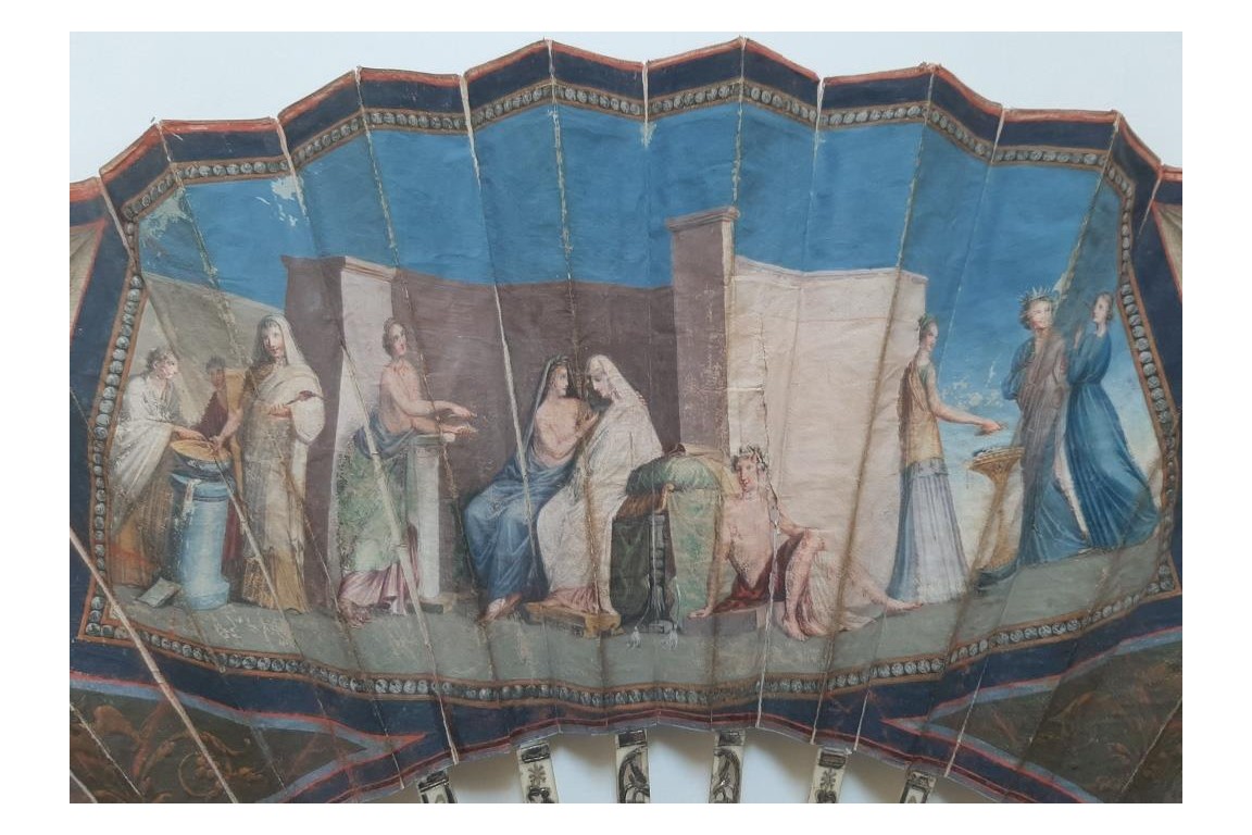 Noces aldobrandines, éventail du Grand Tour vers 1780