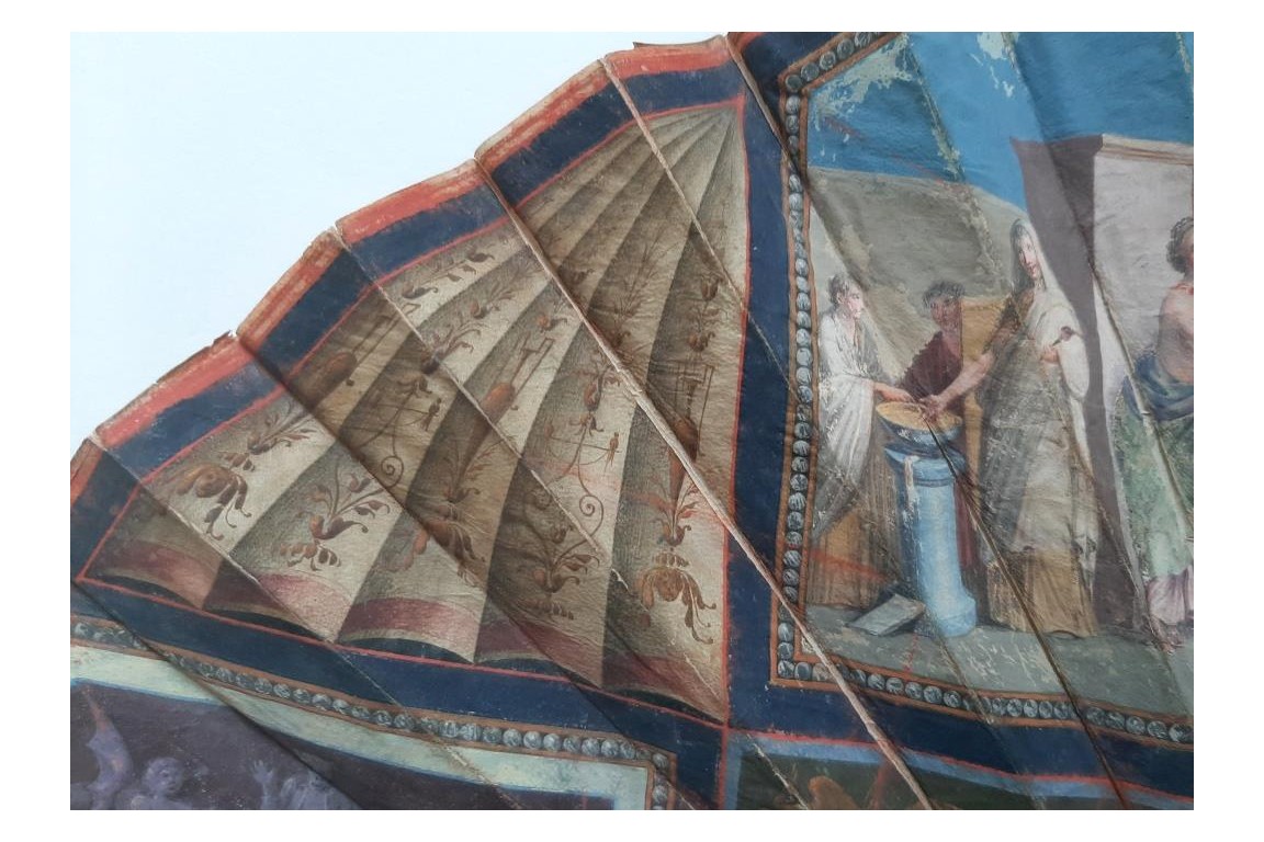 Aldobrandini Wedding, Grand Tour fan, circa 1780