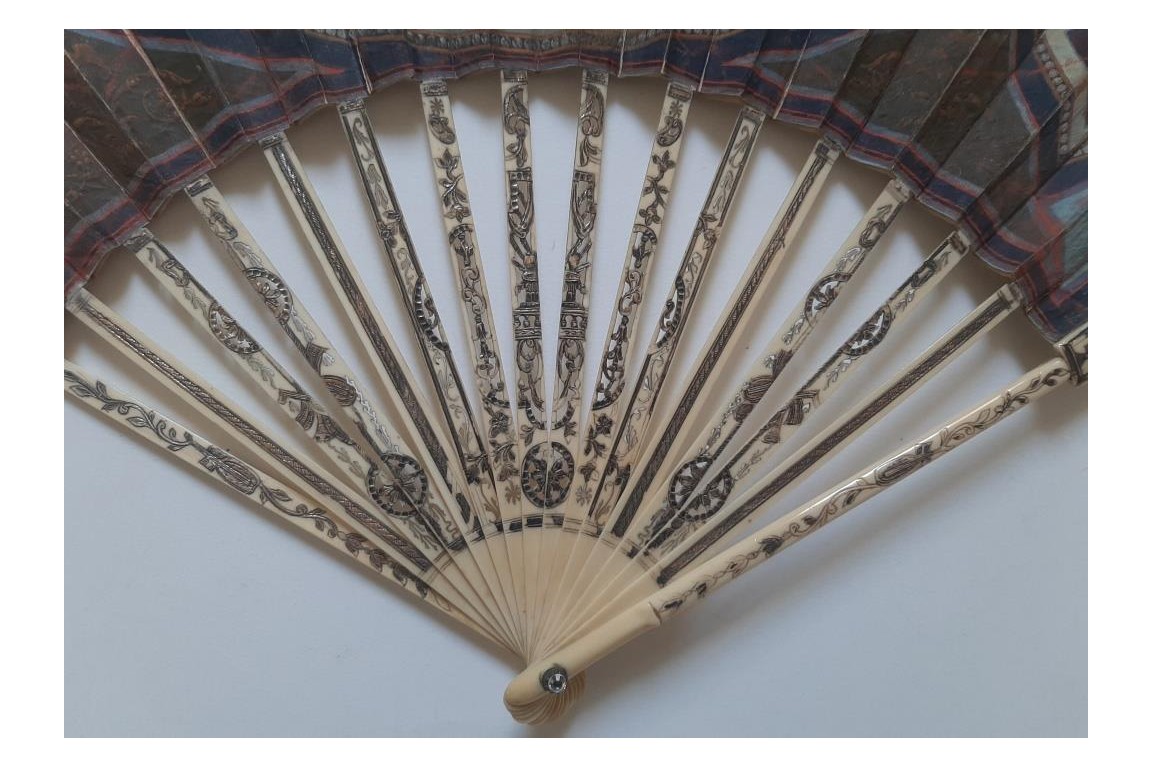 Aldobrandini Wedding, Grand Tour fan, circa 1780