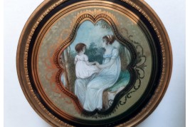 Mère et son enfant, drageoir fin XVIIIème