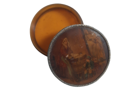 Une petite femme s'occupant à savonner, d'après Chardin., boîte XIXème siècle