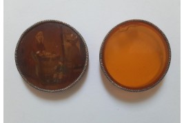 Une petite femme s'occupant à savonner, d'après Chardin., boîte XIXème siècle