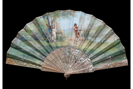 The love triangle, fan by Roubaudi, circa 1870-80