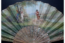 The love triangle, fan by Roubaudi, circa 1870-80