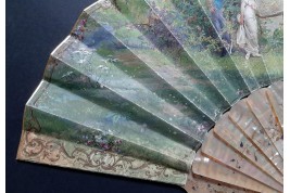 The love triangle, fan by Roubaudi, circa 1870-80