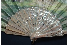 The love triangle, fan by Roubaudi, circa 1870-80