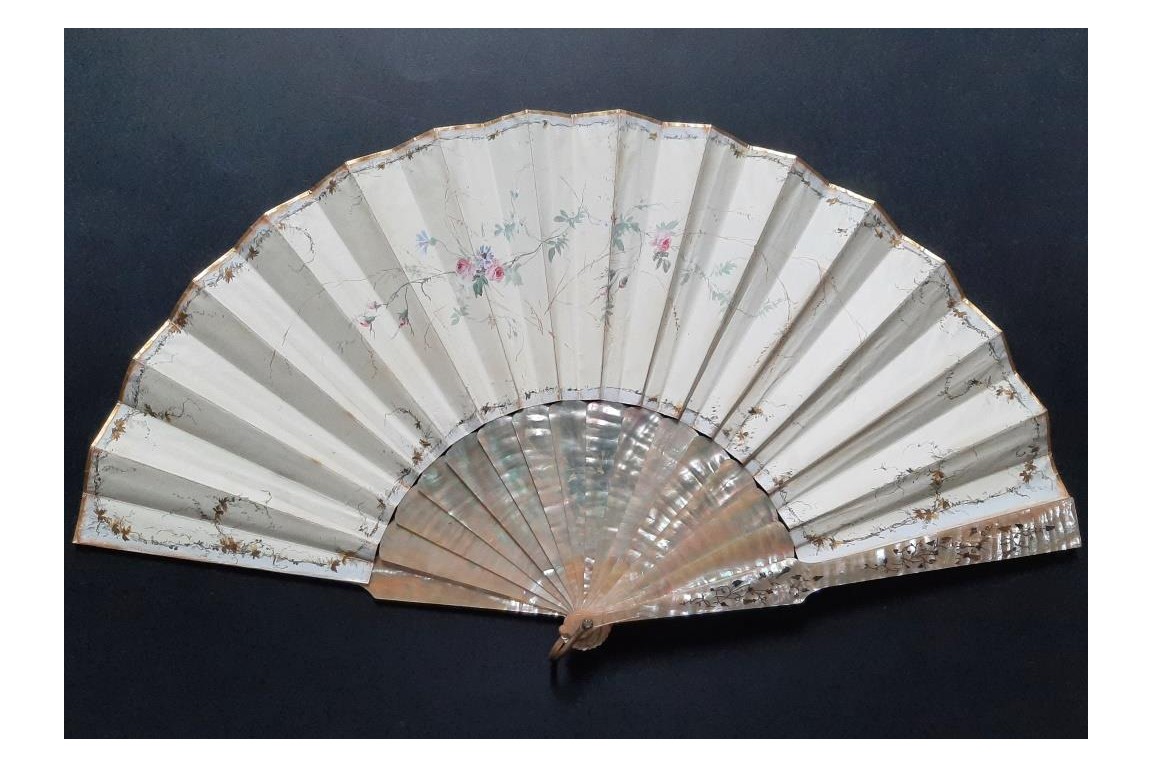 The love triangle, fan by Roubaudi, circa 1870-80