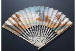 Portraits en coulisse, éventail à système vers 1760-70