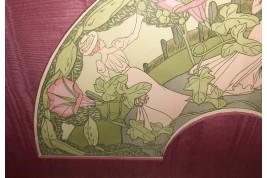 Femmes d'après Georges De Feure, éventail et feuille