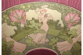 Femmes d'après Georges De Feure, éventail et feuille